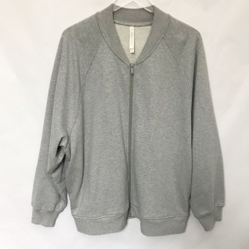 The Group Babaton Full-Zip 3/XL Cotton Sweatshirt Track Jacket Gray
